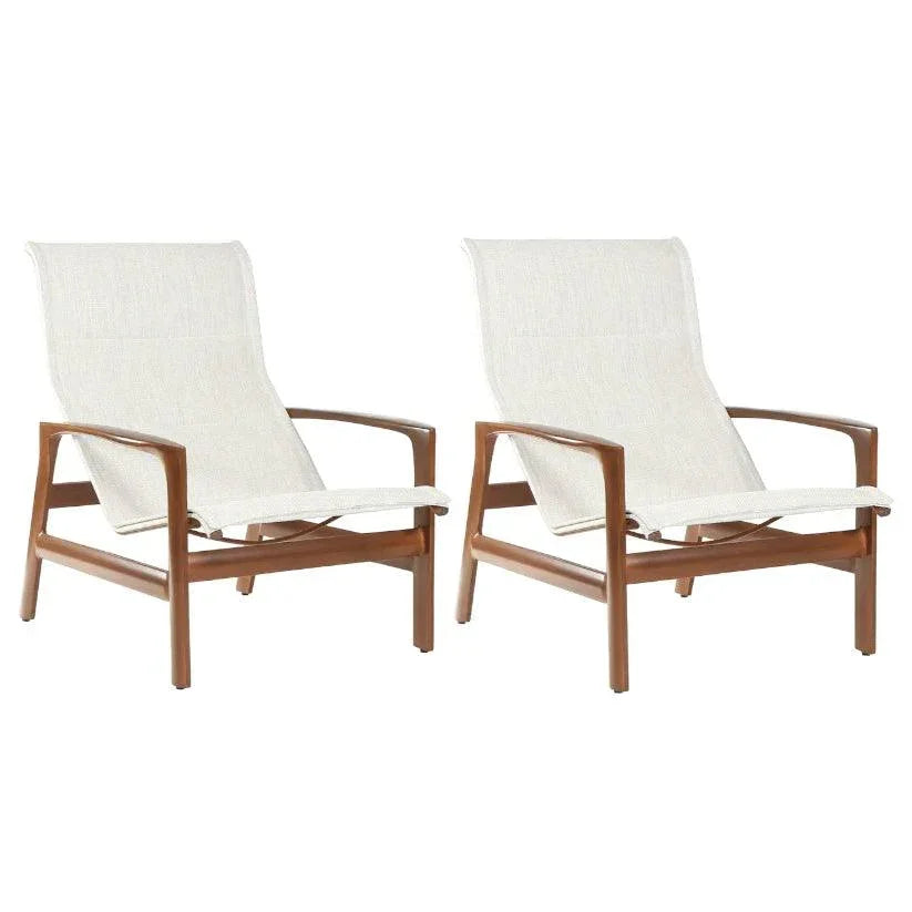 Castelle Berkeley Padded Sling Lounge Chair-Outdoor Lounge Chairs-Castelle-LOOMLAN