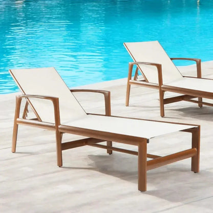 Castelle Berkeley Sling Chaise Sunlounger-Outdoor Cabanas & Loungers-Castelle-LOOMLAN
