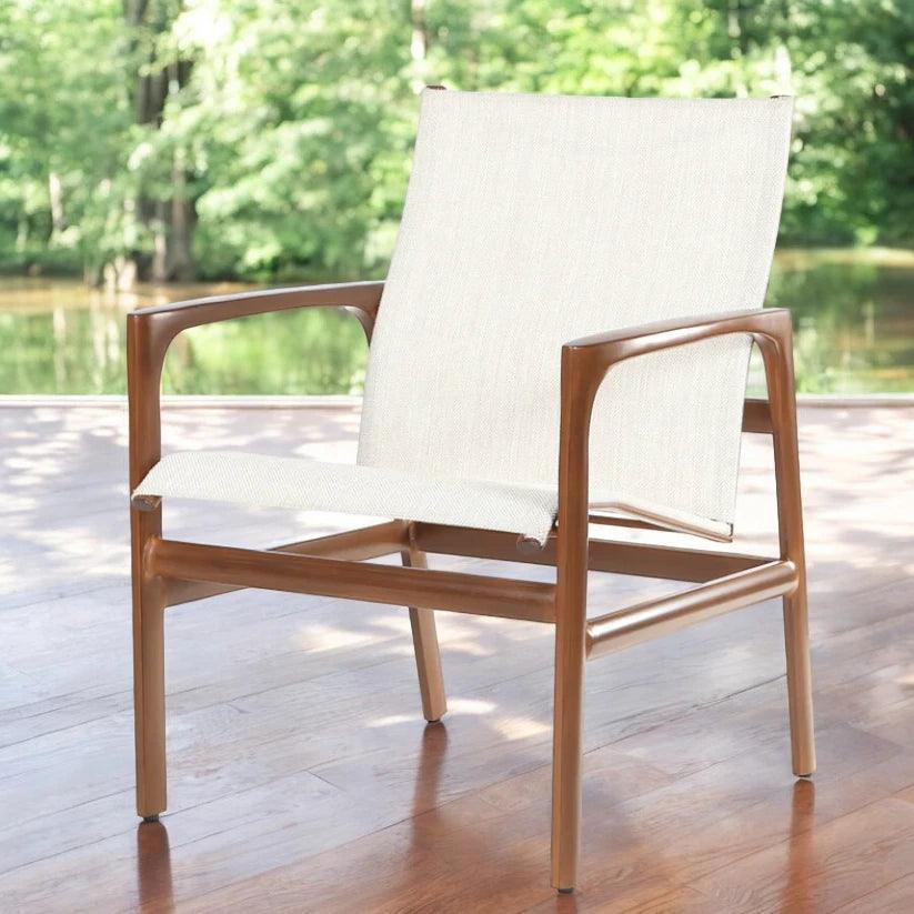 Castelle Berkeley Sling Dining Chair-Outdoor Dining Chairs-Castelle-LOOMLAN