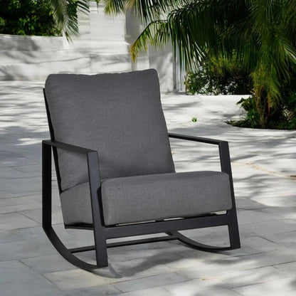 Castelle Prism Lounge Rocking Chair Made USA-Outdoor Lounge Chairs-Castelle-LOOMLAN