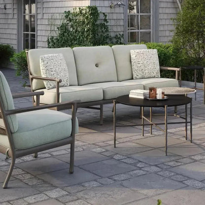 Castelle Twig Faux Wood Look Outdoor Coffee Table-Outdoor Coffee Tables-Castelle-LOOMLAN