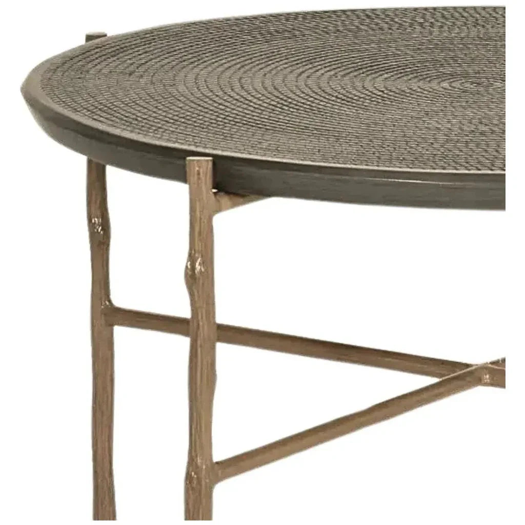 Castelle Twig Faux Wood Look Outdoor Coffee Table-Outdoor Coffee Tables-Castelle-LOOMLAN