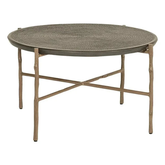 Castelle Twig Faux Wood Look Outdoor Coffee Table-Outdoor Coffee Tables-Castelle-LOOMLAN