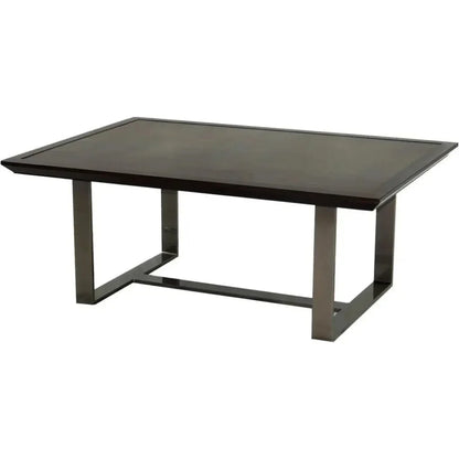 Castelle a Cast Aluminum Rectangular Coffee Table-Outdoor Coffee Tables-Castelle-LOOMLAN