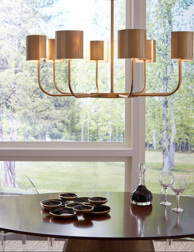 Castle Yard Metal Golden Chandelier