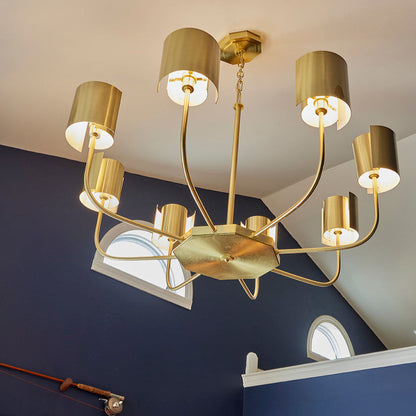 Castle Yard Metal Golden Chandelier