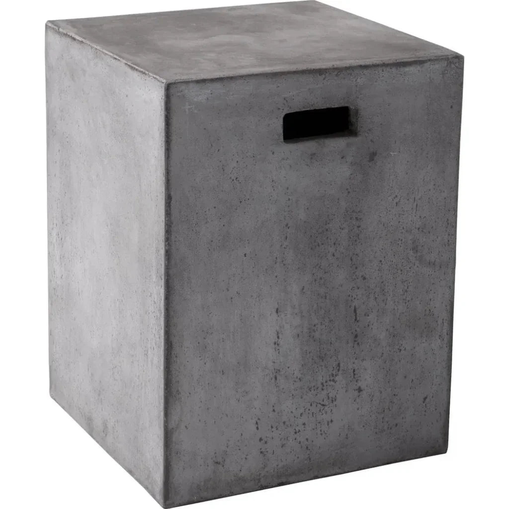 Castor Concrete Outdoor Square End Table - LOOMLAN - SUNPAN - Outdoor Side Tables