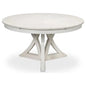Casual Jupe Extendable Round Dining Table-Dining Tables-Sarreid-White-55"dia-LOOMLAN