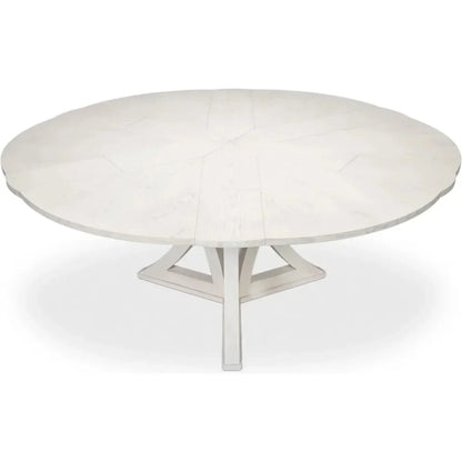 Casual Jupe Extendable Round Dining Table-Dining Tables-Sarreid-LOOMLAN
