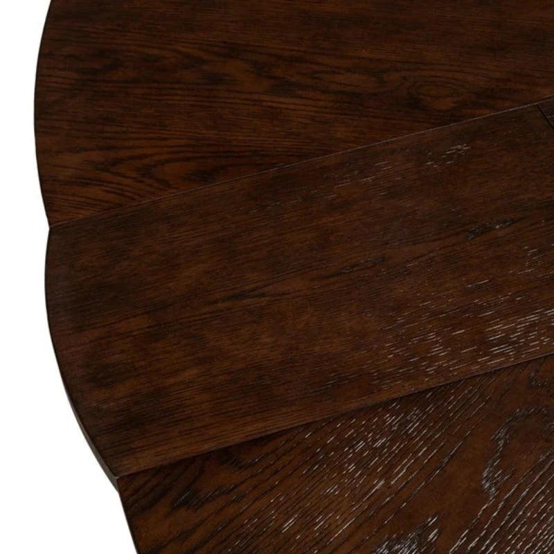 Casual Jupe Extendable Round Dining Table-Dining Tables-Sarreid-LOOMLAN