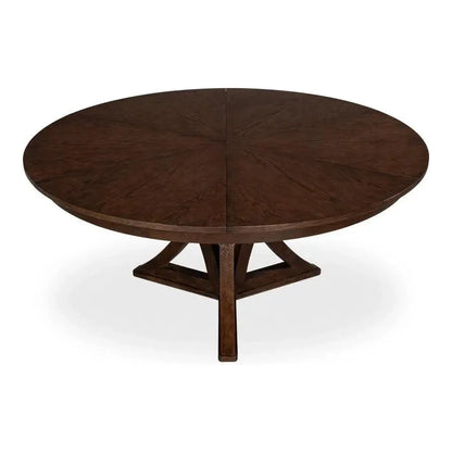 Casual Jupe Extendable Round Dining Table-Dining Tables-Sarreid-LOOMLAN