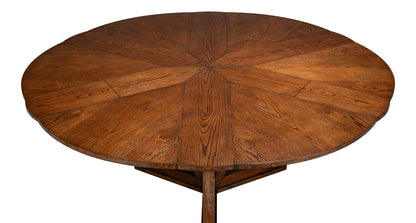 Casual Jupe Extendable Wooden Dining Table-Dining Tables-Sarreid-LOOMLAN