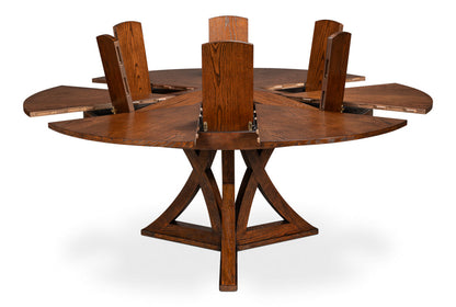 Casual Jupe Extendable Wooden Dining Table-Dining Tables-Sarreid-LOOMLAN