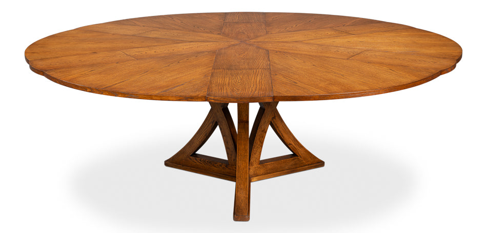 Casual Jupe Extendable Wooden Dining Table-Dining Tables-Sarreid-LOOMLAN