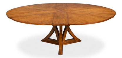Casual Jupe Extendable Wooden Dining Table-Dining Tables-Sarreid-LOOMLAN