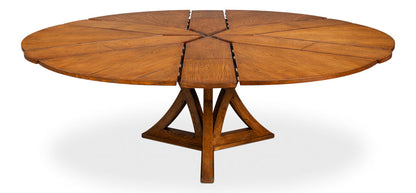 Casual Jupe Extendable Wooden Dining Table-Dining Tables-Sarreid-LOOMLAN