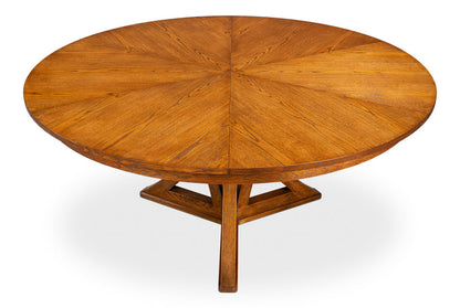 Casual Jupe Extendable Wooden Dining Table-Dining Tables-Sarreid-LOOMLAN