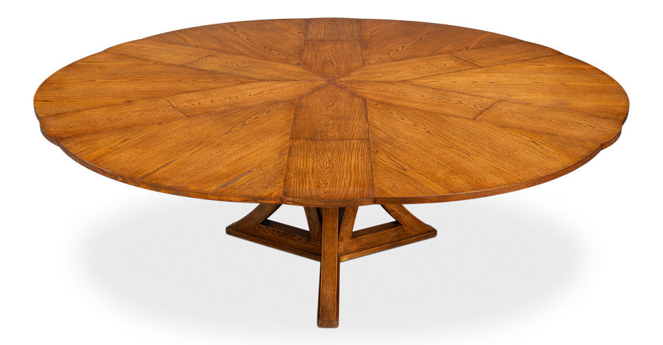Casual Jupe Extendable Wooden Dining Table-Dining Tables-Sarreid-LOOMLAN