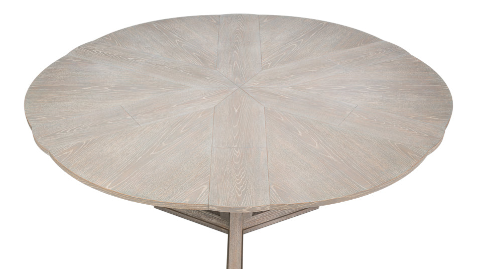 Casual Jupe Extendable Wooden Dining Table-Dining Tables-Sarreid-LOOMLAN