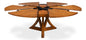 Casual Jupe Extendable Wooden Dining Table-Dining Tables-Sarreid-Tobacco Brown-Medium-LOOMLAN