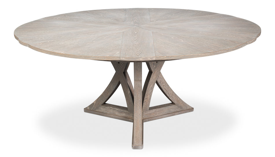 Casual Jupe Extendable Wooden Dining Table-Dining Tables-Sarreid-LOOMLAN
