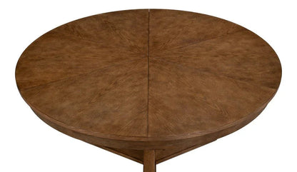 Casual Jupe Wooden Round Dining Table-Dining Tables-Sarreid-LOOMLAN