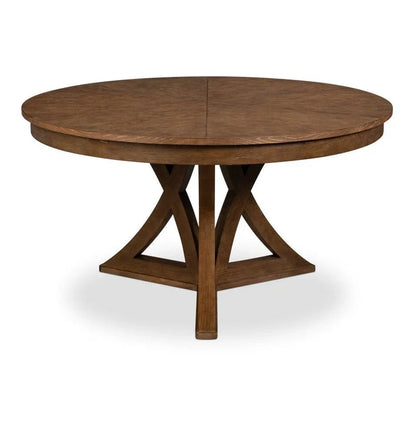Casual Jupe Wooden Round Dining Table-Dining Tables-Sarreid-Large-LOOMLAN