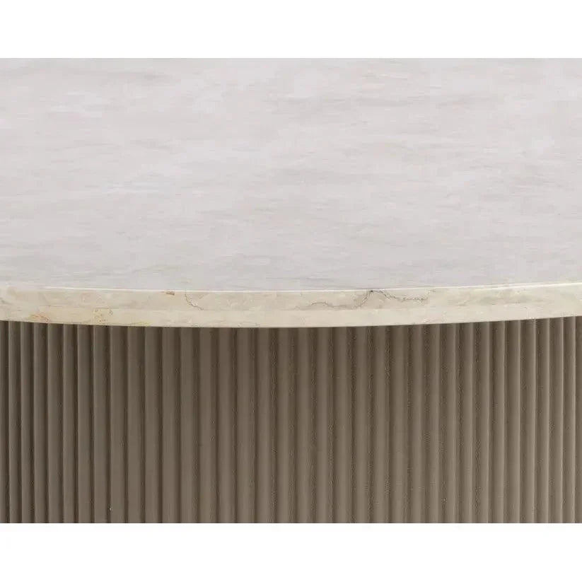 Cataldi Dining Table 59" Marble Gold Trim-Dining Tables-SUNPAN-LOOMLAN