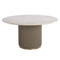 Cataldi Dining Table 59" Marble Gold Trim-Dining Tables-SUNPAN-LOOMLAN