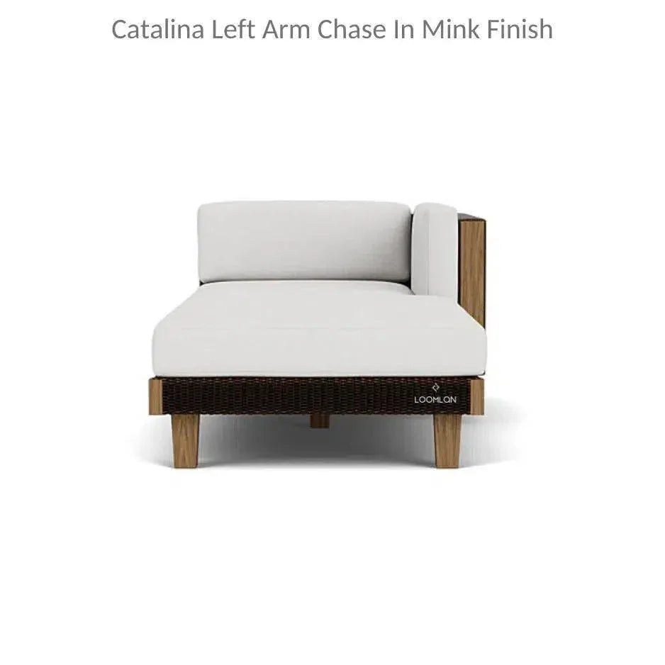 Catalina Left Chaise Sectional Sofa Wicker-Outdoor Modulars-Lloyd Flanders-LOOMLAN