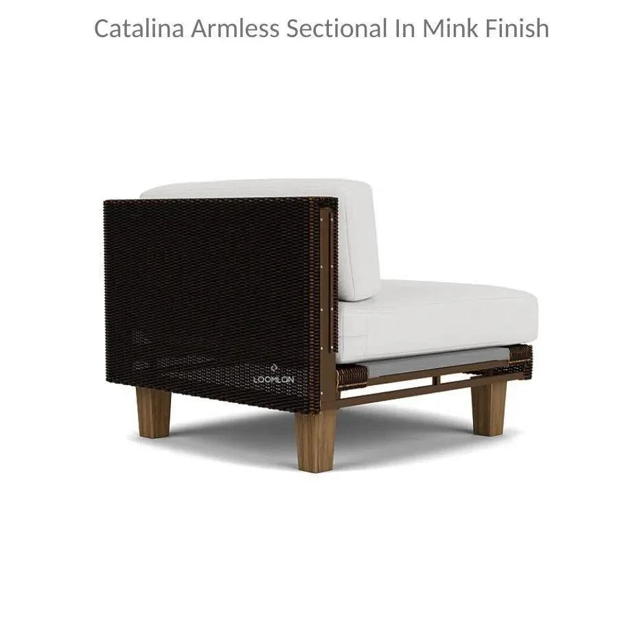 Catalina Sectional Component All Weather Wicker & Teak-Outdoor Modulars-Lloyd Flanders-LOOMLAN