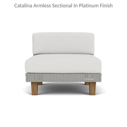 Catalina Wicker Modular Set Lounge Chair Ottoman Table-Outdoor Modulars-Lloyd Flanders-LOOMLAN