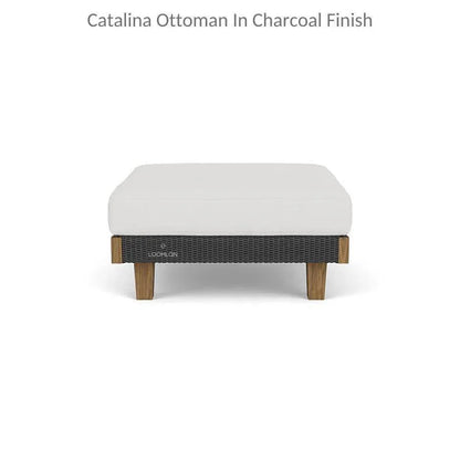 Catalina Wicker Modular Set Lounge Chair Ottoman Table-Outdoor Modulars-Lloyd Flanders-LOOMLAN