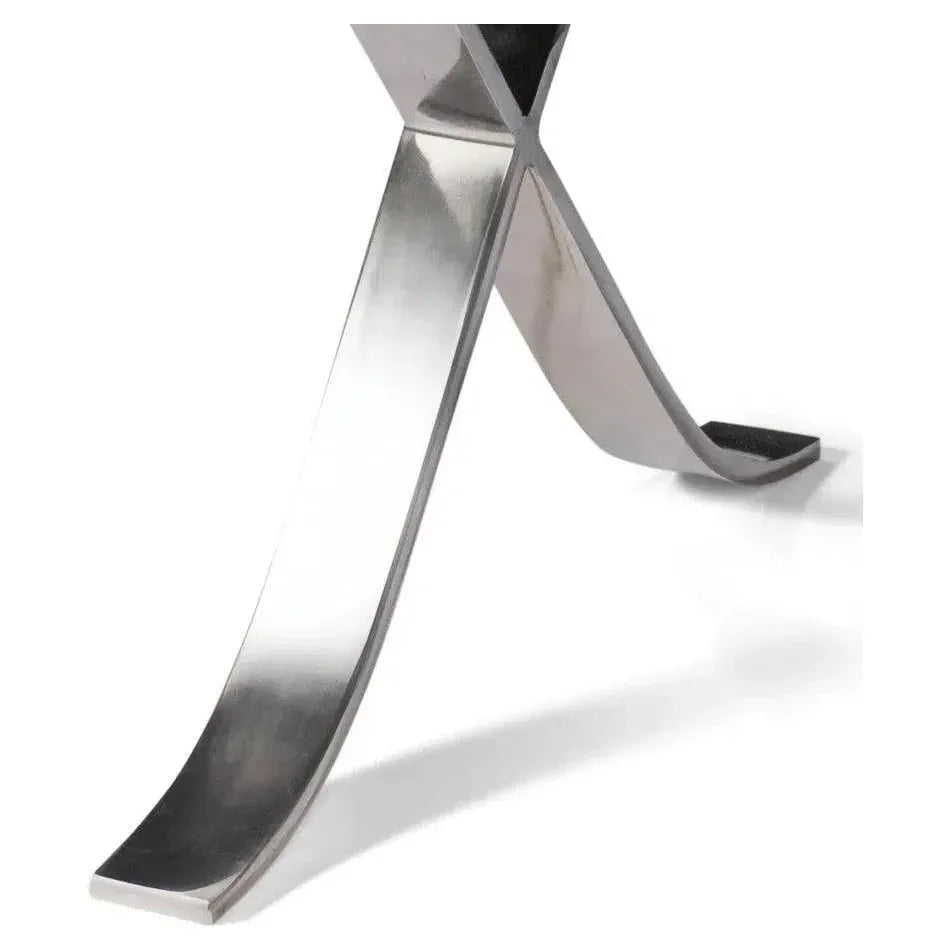 Catalunya Leather & Stainless Dark Brown Long Bench - LOOMLAN - Sarreid - Bedroom Benches