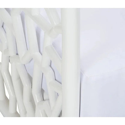 Catania Geometric Pattern White Lounge Chair - LOOMLAN - Wildwood - Accent Chairs