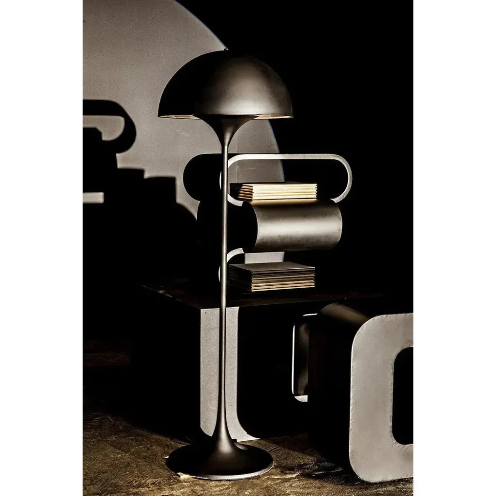 Cataracta Floor Lamp, Black Steel-Floor Lamps-Noir-LOOMLAN