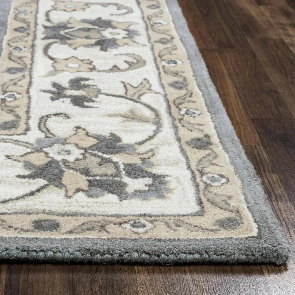 Cati Gray Round Area Rugs For Dining Room - LOOMLAN - LOOMLAN - Area Rugs