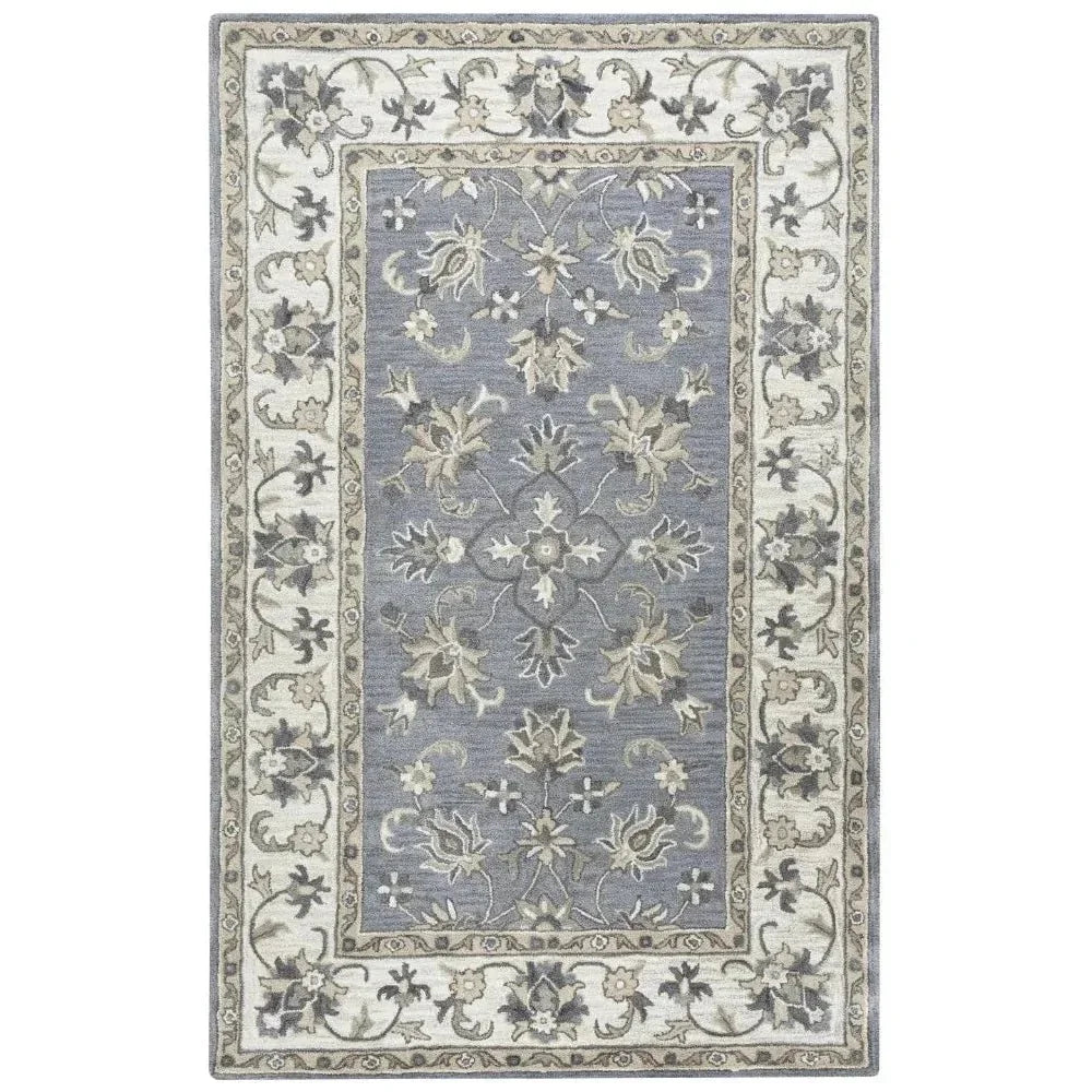 Cati Gray Round Area Rugs For Dining Room - LOOMLAN - LOOMLAN - Area Rugs