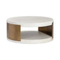 Cavette Coffee Table Concrete Top Brass-Outdoor Coffee Tables-SUNPAN-LOOMLAN