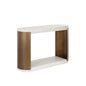 Cavette Console Table White Concrete Brass Steel-Outdoor Console Tables-SUNPAN-LOOMLAN