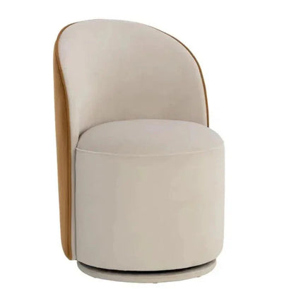 Cavoli Fabric Swivel Armless Dining Chair - LOOMLAN - SUNPAN - Dining Chairs