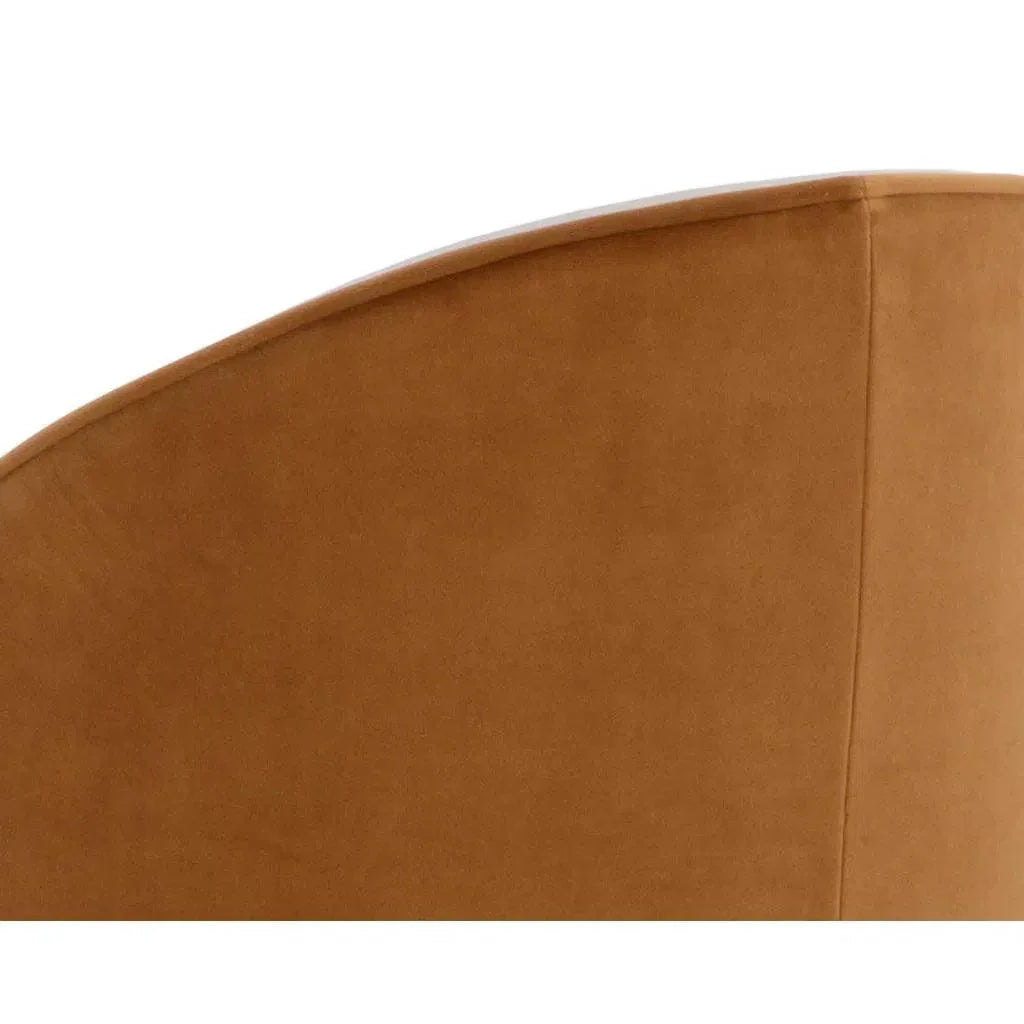 Cavoli Fabric Swivel Armless Dining Chair - LOOMLAN - SUNPAN - Dining Chairs