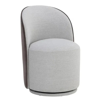Cavoli Fabric Swivel Armless Dining Chair - LOOMLAN - SUNPAN - Dining Chairs