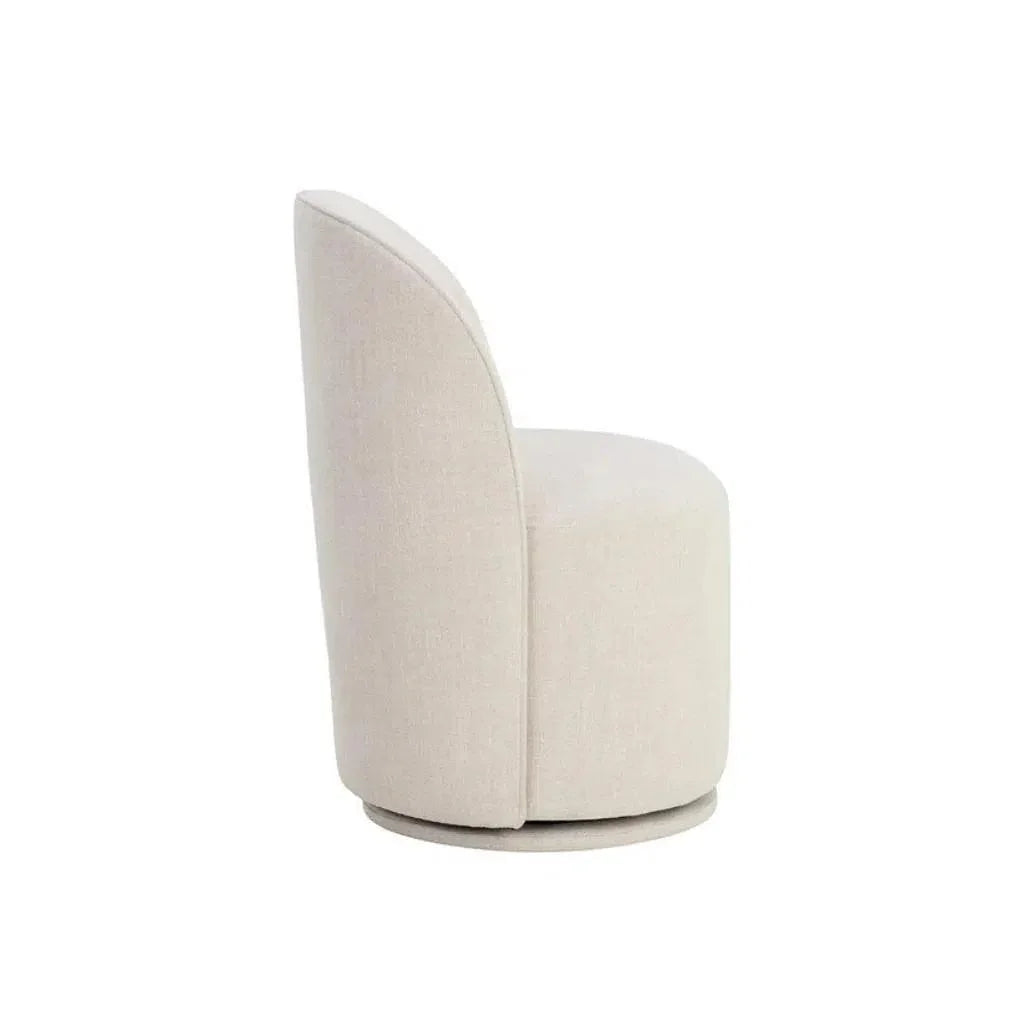 Cavoli Fabric Swivel Armless Dining Chair - LOOMLAN - SUNPAN - Dining Chairs