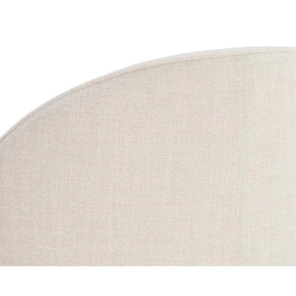 Cavoli Fabric Swivel Armless Dining Chair - LOOMLAN - SUNPAN - Dining Chairs