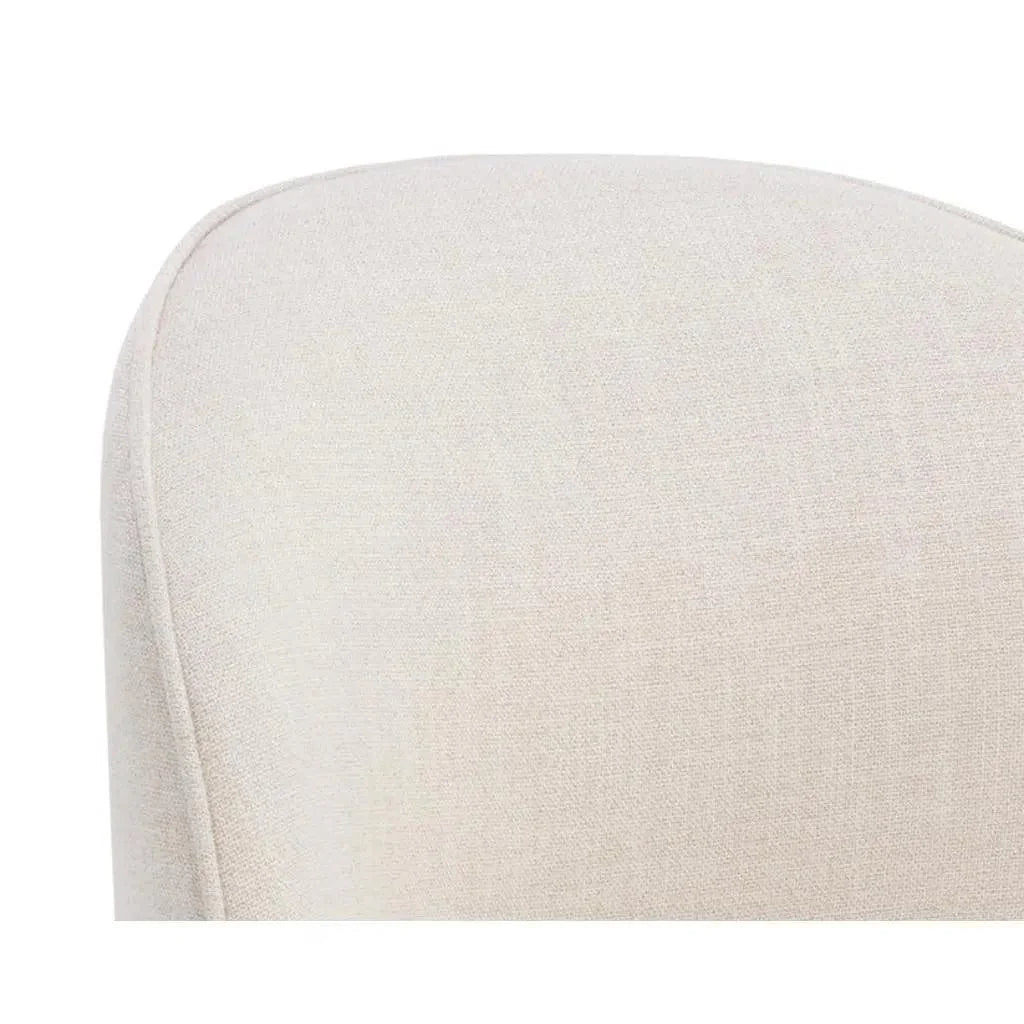 Cavoli Fabric Swivel Armless Dining Chair - LOOMLAN - SUNPAN - Dining Chairs