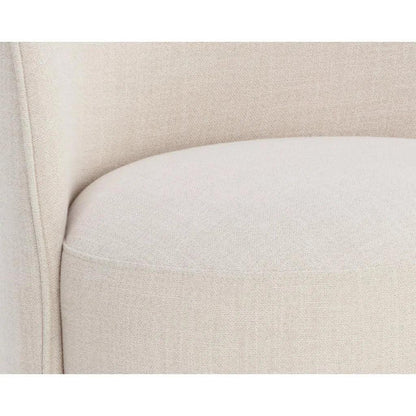 Cavoli Fabric Swivel Armless Dining Chair - LOOMLAN - SUNPAN - Dining Chairs