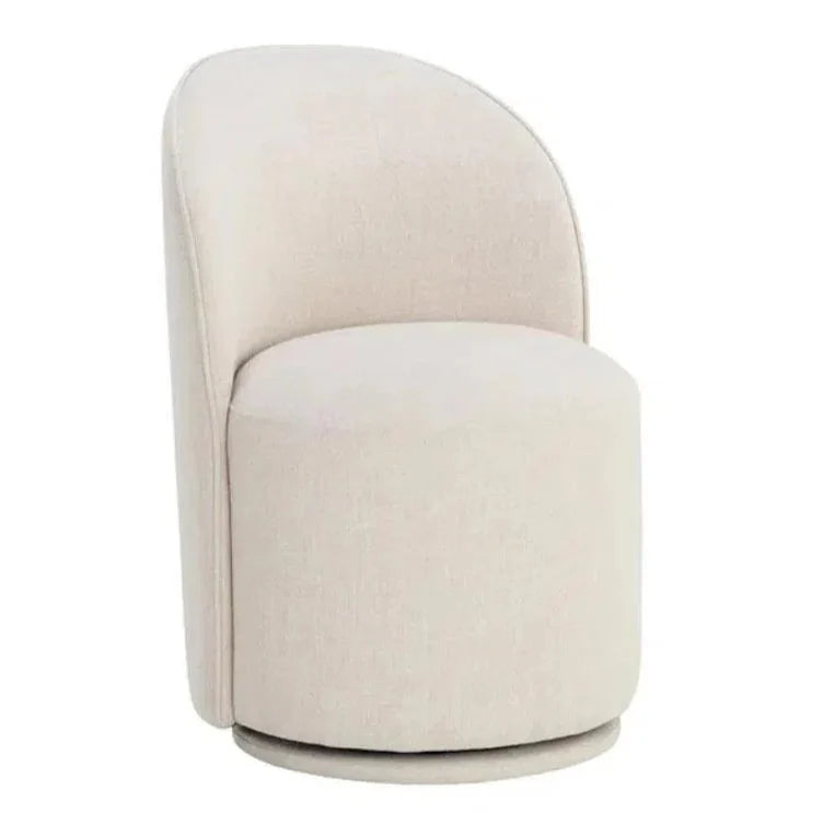 Cavoli Fabric Swivel Armless Dining Chair - LOOMLAN - SUNPAN - Dining Chairs