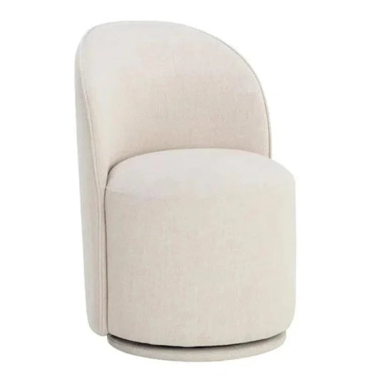 Cavoli Fabric Swivel Armless Dining Chair - LOOMLAN - SUNPAN - Dining Chairs