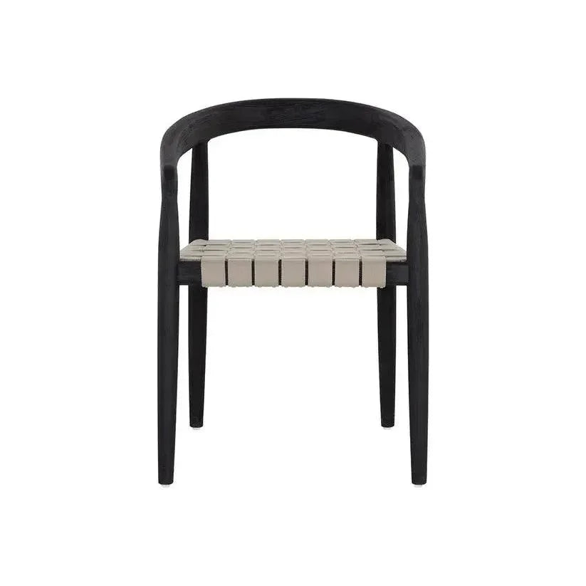 Cayman Dining Armchair Charcoal Teak Wood-Outdoor Dining Chairs-SUNPAN-LOOMLAN